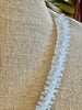 Opalescent White Wedding Orchid Lei (made with small Rose Petal Beads) - 25”