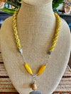 Apricot & Yellow "Beads as Fiber" Necklace - 30"