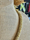 Picasso Yellow w/ round glass beads (Straw Toned) Necklace Lei  - 24"