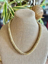 Picasso Yellow w/ round glass beads (Straw Toned) Necklace Lei  - 24"