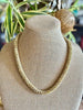 Picasso Yellow w/ round glass beads (Straw Toned) Necklace Lei  - 24"