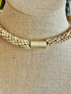 Picasso Yellow (Gold Magnet) Dragon Scales Necklace  - 23"