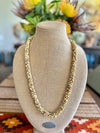 Picasso Yellow (Gold Magnet) Dragon Scales Necklace  - 31-32"