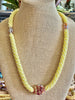 Maui Yellow and Red Nature's Sunset Necklace Lei - 31"