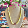 Maui Yellow and Red Nature's Sunset Necklace Lei - 31"