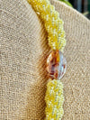 Maui Yellow and Red Nature's Sunset Necklace Lei - 31"