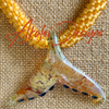 Whale Tail Pendent Beaded Necklace Lei  - 34"