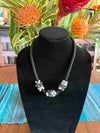 Japanese Kumihimo Zebra Pattern Necklace- 22"