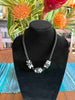Japanese Kumihimo Zebra Pattern Necklace- 22"