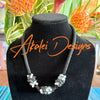 Japanese Kumihimo Zebra Pattern Necklace- 22"