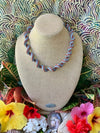 Dark Gray with Rust two-tone Fiber Necklace  Lei & Hat Band- 23"