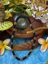 Hawai’i Inspired Kumihimo Necklace - Lava Black with Brown Earth Tones - 18”