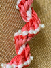 Pink Beaded Japanese Fiber Necklace and Hat Band - 21"