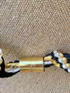 Black, Gold and Silver Metallic Fiber & Hat Band- 20"