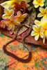 KIT-Hawaiian Lei Glass Bead Necklace - Red Picasso “Rizo” Beads with Brown Picasso Beads- 18-21"