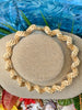 Kumihimo Spiral with Wheat Colored Necklace Lei and Hat Band - 21" to 24"