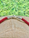 Transparent Red Rose Petal Orchid Lei Necklace -  26”
