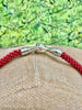 Transparent Red Rose Petal Orchid Lei Necklace -  26”