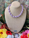 Lavender with Metallic & Silk Necklace -21"