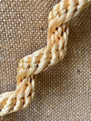Kumihimo Spiral with Wheat Colored Necklace Lei and Hat Band - 21" to 24"