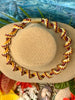 Gold, Red and Silver Kumihimo Metallic Necklace  Lei & Hat Band- 21"