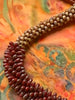 KIT-Hawaiian Lei Glass Bead Necklace - Red Picasso “Rizo” Beads with Brown Picasso Beads- 18-21"