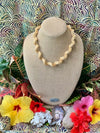 Kumihimo Spiral with Wheat Colored Necklace Lei and Hat Band - 21" to 24"