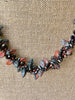 Black/Gray/Rust Beaded Kumihimo Necklace - 26" (one-of-a-kind)