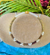 "Forbidden Island" Inspired Kumihimo Choker Necklace - 14" with gold toned magnet