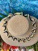 Gold, Silver & Black Metallic Fiber & Hat Band- 21"