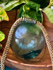 Hawaiian Lei Necklace -  Green Travertine & Brown Picasso - 20”