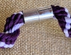 Purple with Lilac Fiber Necklace Lei - 21"
