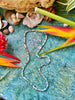 Hawaiian Island Inspired Beach Blue Necklace & Bracelet Set (with starfish charm)