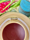 Beige & Orange Hawaiian Haku Mini (3 Cluster) Lei - 22"