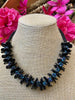 Black Orchid Hawaiian Haku Rose Petal Necklace Lei - 22"