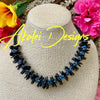 Black Orchid Hawaiian Haku Rose Petal Necklace Lei - 22"