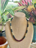 Black, Red & Yellow, Brown Picasso Island Style Necklace - 26"