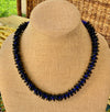 Black & Blue Orchid Lei Necklace - 23"