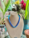 Blue Rainbow Scales Necklace  Lei - 23"