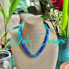 Blue Rainbow Scales Necklace  Lei - 23"