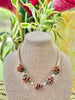 Brown Picasso Rose Petal Beaded Hawaiian Haku Lei Mini (5 Clusters)  - 23"