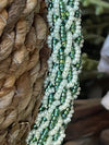 Hawaiian Beaded Necklace Lei Rope - Olive AB and Butter (26")
