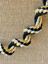 Black, Gold and Silver Metallic Fiber & Hat Band- 20"