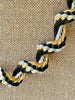 Black, Gold and Silver Metallic Fiber & Hat Band- 20"