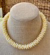 Cream Luster Orchid Lei Necklace - 21"