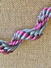Dark Gray Silk, Purple Imitation Silk & Metallic Necklace Lei & Hat Band - 23"