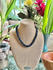 Matte Blue Scales Necklace  Lei - 23"