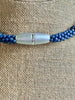 Matte Blue Scales Necklace  Lei - 23"