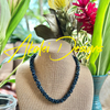 Matte Blue Scales Necklace  Lei - 23"