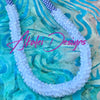 Sky Blue and Denim Lilikoi Lei Necklace - 21”
